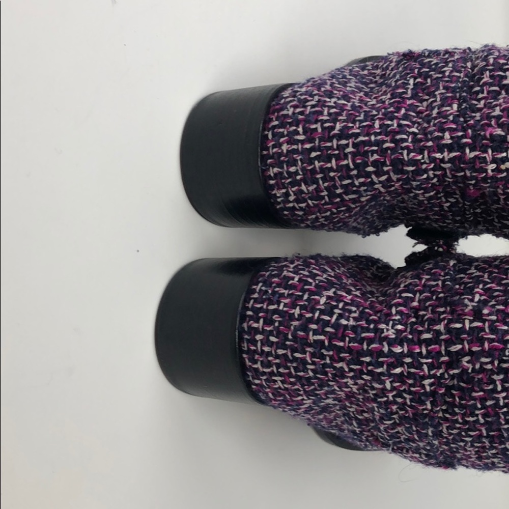 CHANEL Pink Purple Black Tweed Boots BRAND NEW - Picture 5 of 6